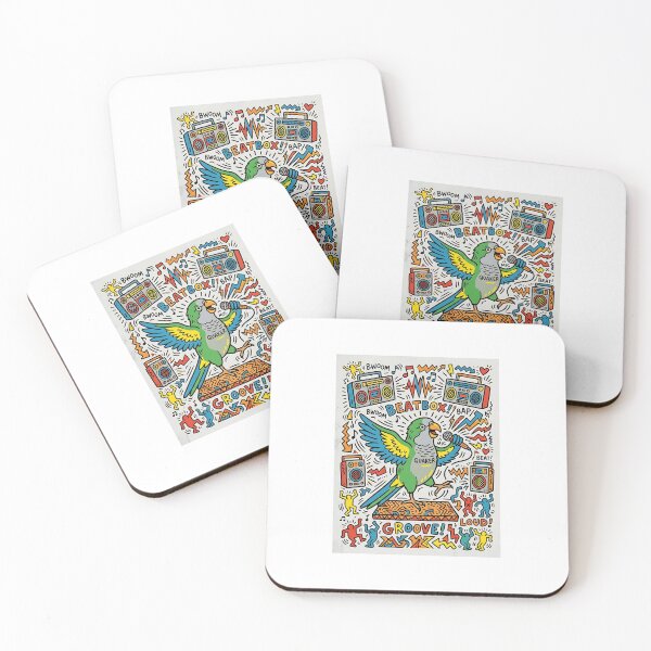 Item preview, Quaker Parrot Beatbox Artist designed and sold by PictoVibe.