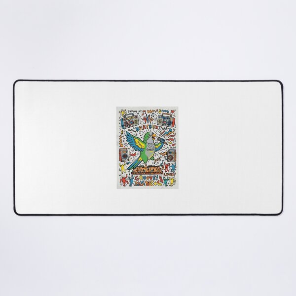 Item preview, Quaker Parrot Beatbox Artist designed and sold by PictoVibe.