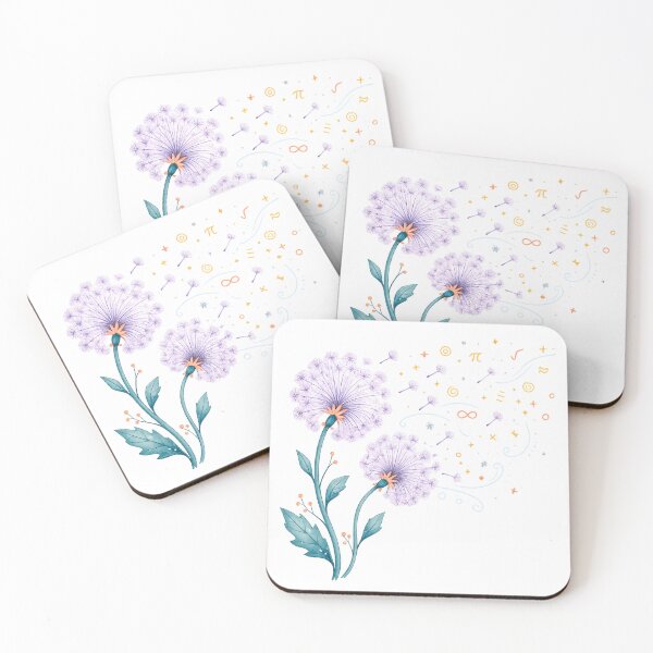 Item preview, Dandelion Mathematics Whimsical STEM Floral Equation Art Design Print designed and sold by inkoutninja.