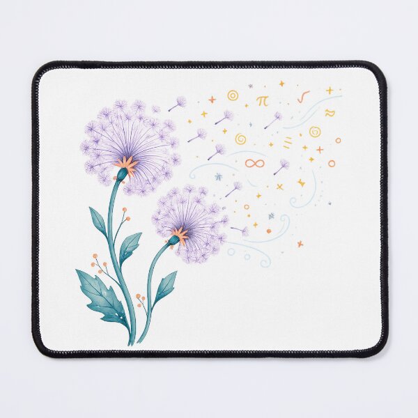 Item preview, Dandelion Mathematics Whimsical STEM Floral Equation Art Design Print designed and sold by inkoutninja.