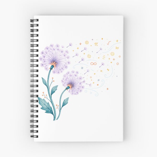Item preview, Dandelion Mathematics Whimsical STEM Floral Equation Art Design Print designed and sold by inkoutninja.