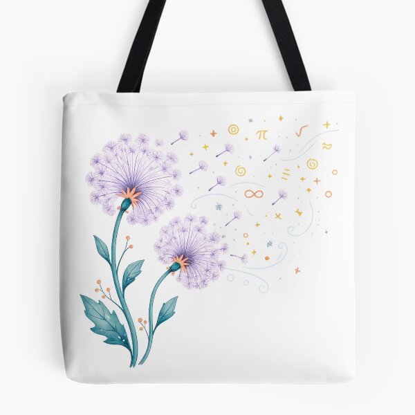 Item preview, Dandelion Mathematics Whimsical STEM Floral Equation Art Design Print designed and sold by inkoutninja.