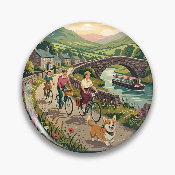 Item preview, Pembroke Welsh Corgi Canal Cyclist designed and sold by PictoVibe.