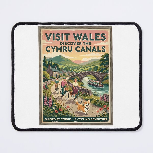 Item preview, Pembroke Welsh Corgi Canal Cyclist designed and sold by PictoVibe.