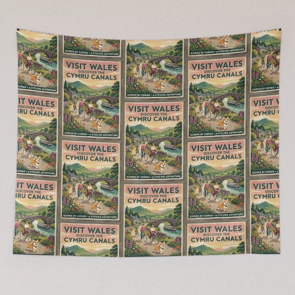 Item preview, Pembroke Welsh Corgi Canal Cyclist designed and sold by PictoVibe.