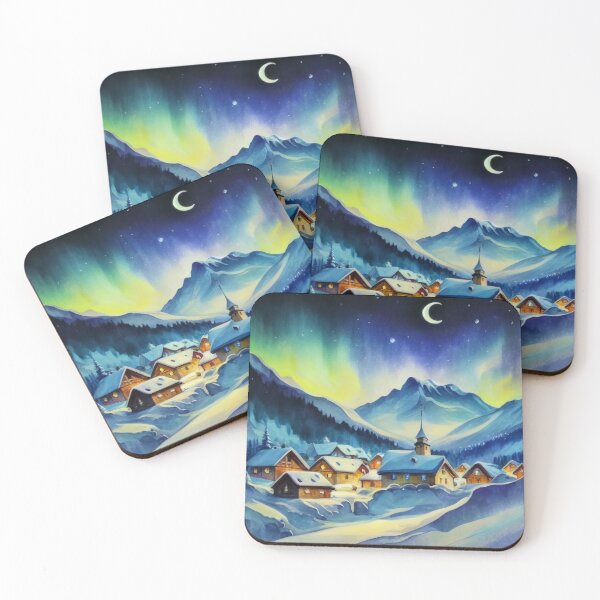 Item preview, Cozy Alpine Village in Snow designed and sold by Gustavo Navarro.