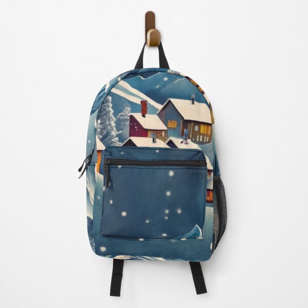 Item preview, Snowy Alpine Village Under Moonlight designed and sold by Gustavo Navarro.