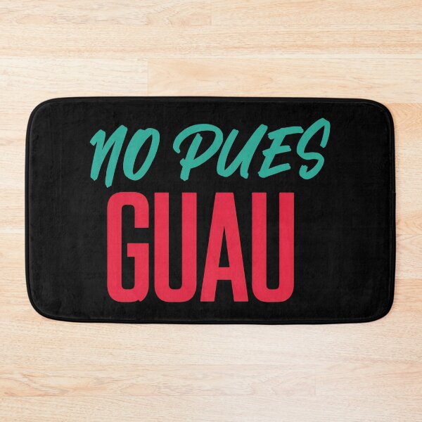Item preview, NO PUES GUAÜ Turquoise Script Red Bold Typography designed and sold by TYLERSHERRA.