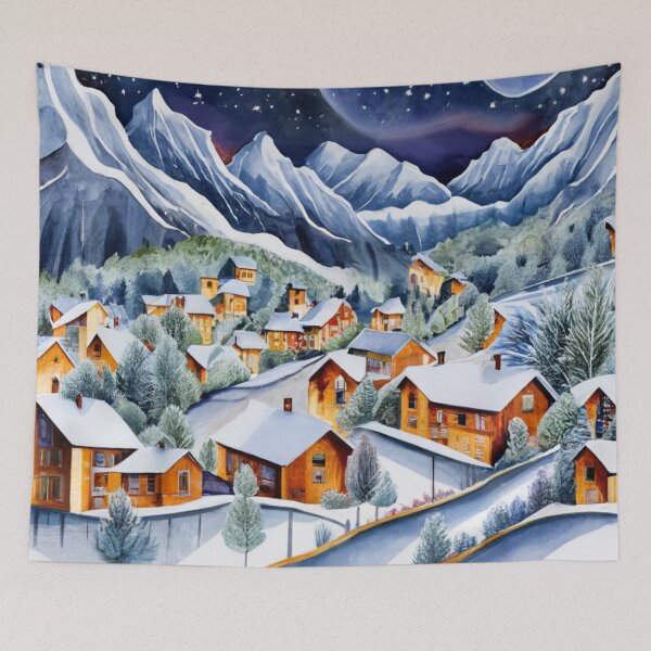 Item preview, Winter Village and Mountain View designed and sold by Gustavo Navarro.