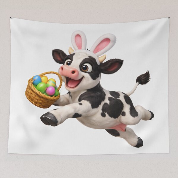 Item preview, Holstein Cow Easter Basket designed and sold by Sillytoe.