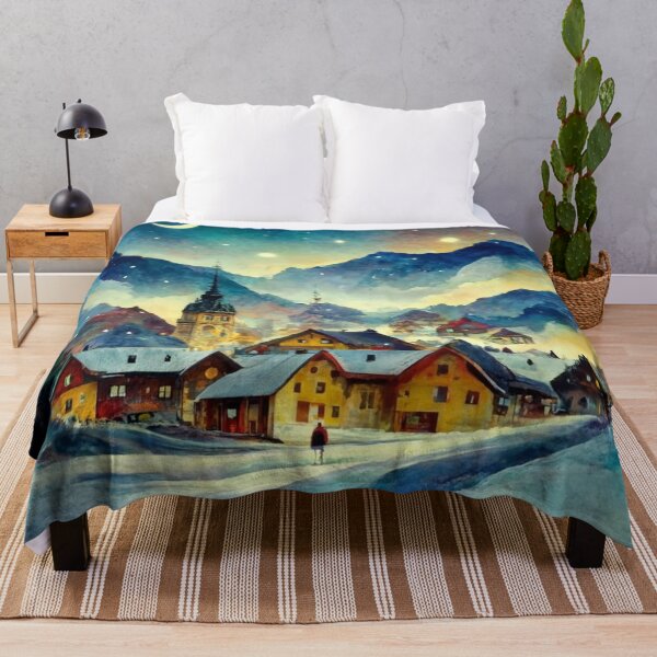 Item preview, Snow Covered Village in Pines designed and sold by Gustavo Navarro.