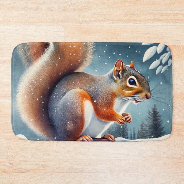 Item preview, Red Squirrel on a Snowy Branch designed and sold by Gustavo Navarro.