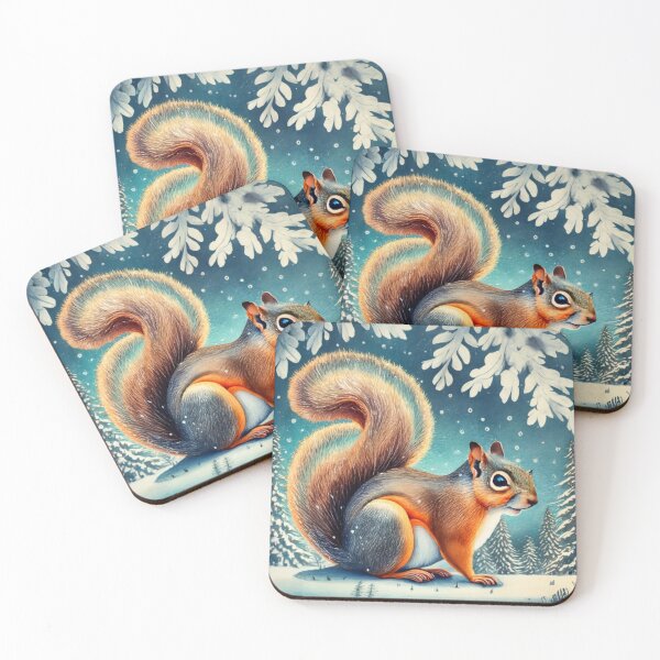 Item preview, Winter Squirrel in Pine Woods designed and sold by Gustavo Navarro.
