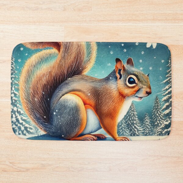 Item preview, Winter Squirrel in Pine Woods designed and sold by Gustavo Navarro.