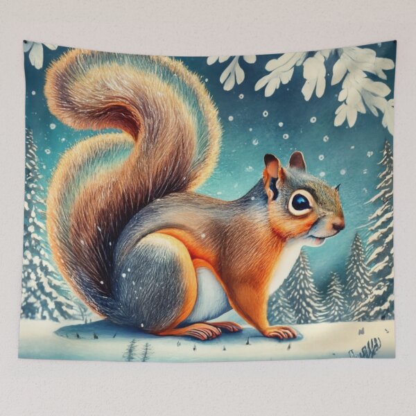 Item preview, Winter Squirrel in Pine Woods designed and sold by Gustavo Navarro.