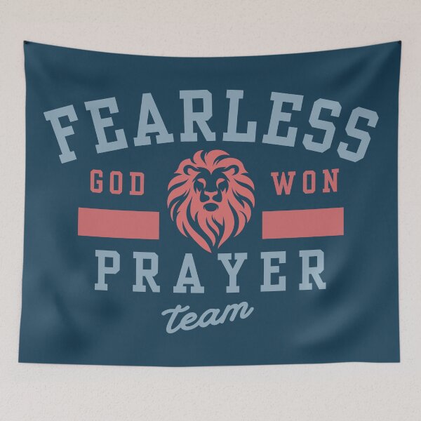 Item preview, Fearless Prayer Team, God Won Lion Mascot, Faith Team Jesus Tribe of Judah  designed and sold by Forevermore.