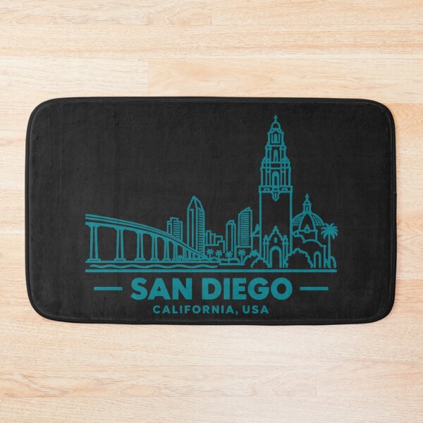 Item preview, San Diego California USA Line Art Skyline Poster designed and sold by CMYKStudio.