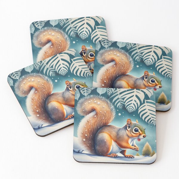 Item preview, Red Squirrel in Snowy Woods designed and sold by Gustavo Navarro.