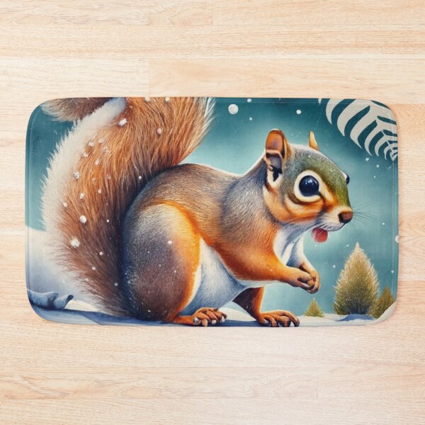 Item preview, Red Squirrel in Snowy Woods designed and sold by Gustavo Navarro.
