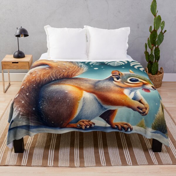 Item preview, Red Squirrel in Snowy Woods designed and sold by Gustavo Navarro.