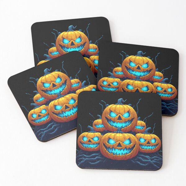 Item preview, Cybernetic Pumpkin Field - Halloween Laser and Gold designed and sold by Cyber Gold Studio.