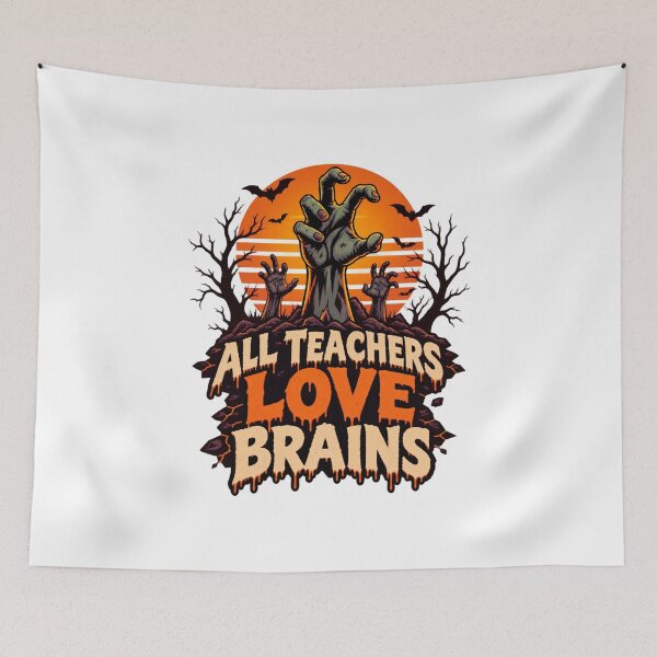 Item preview, All Teachers Love Brains designed and sold by LuveraxArt.