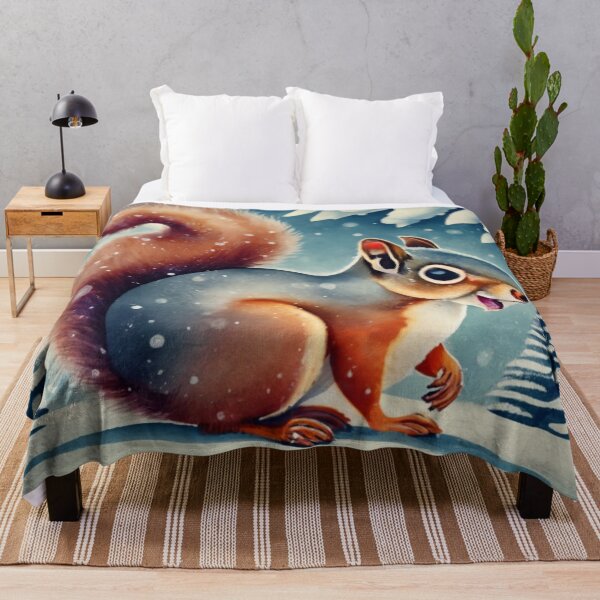 Item preview, Squirrel Under Snowy Leaves designed and sold by Gustavo Navarro.