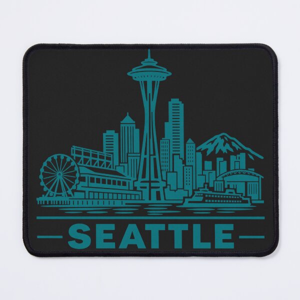 Item preview, Seattle Washington USA Line Art Skyline Poster designed and sold by CMYKStudio.