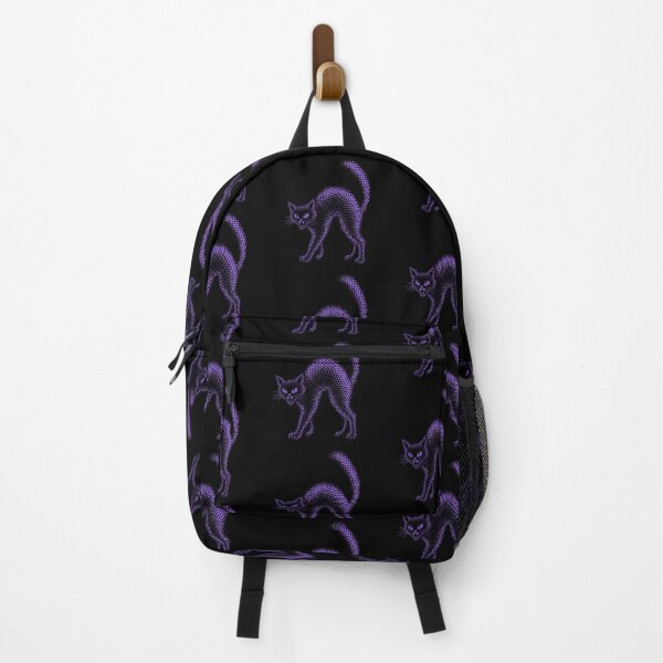 Item preview, Purple Dot Art Halloween Black Cat designed and sold by NSB-Design.