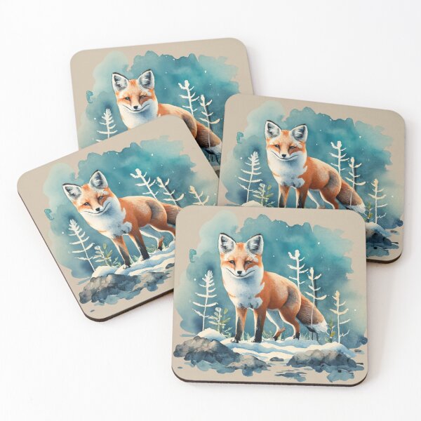 Item preview, Fox Sitting Under Winter Sky designed and sold by Gustavo Navarro.