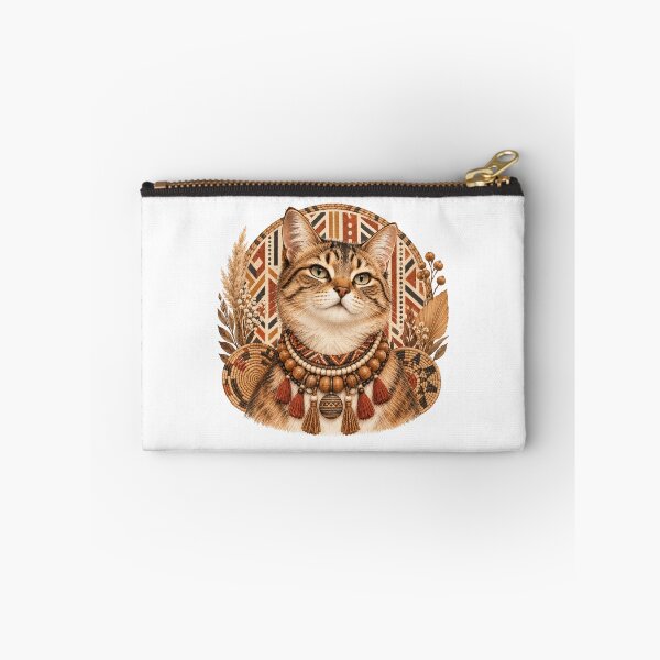 Item preview, Boho Tabby Cat with Woven Beads designed and sold by CanArtVision.