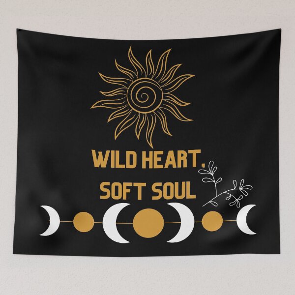 Item preview, Wild Heart Soft Soul Boho Hippie Style Print designed and sold by Pamthedesigner.
