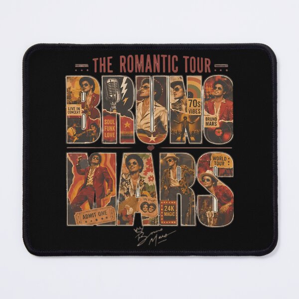Item preview, Bruno Mars Tour 2026 Romantic Tour Concert Bruno Mars Fan designed and sold by obrainkrisax.