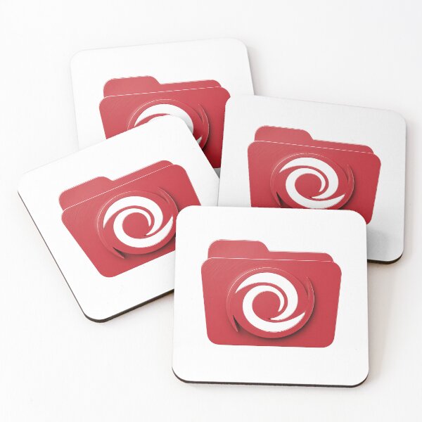 Item preview, Red Folder with Spiral Cutout – Minimalist Icon Design designed and sold by Alphakenon.