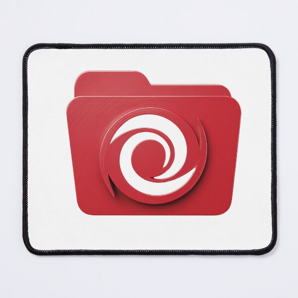 Item preview, Red Folder with Spiral Cutout – Minimalist Icon Design designed and sold by Alphakenon.