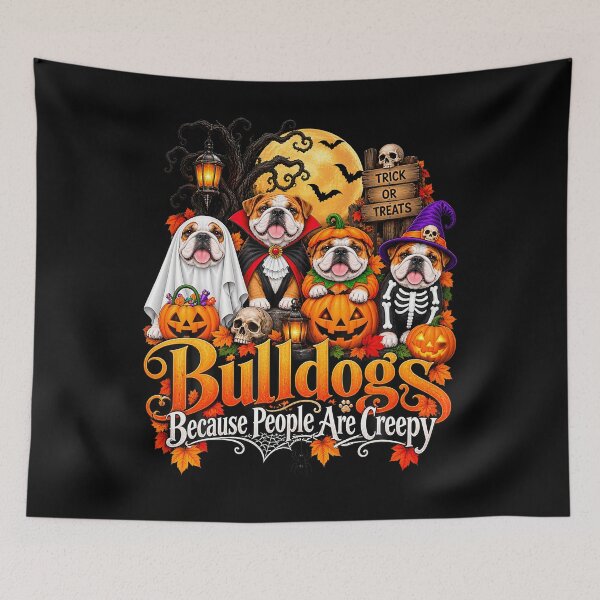 Item preview, Bulldogs Because People Are Creepy Halloween Dogs Costume designed and sold by smiadraspi.