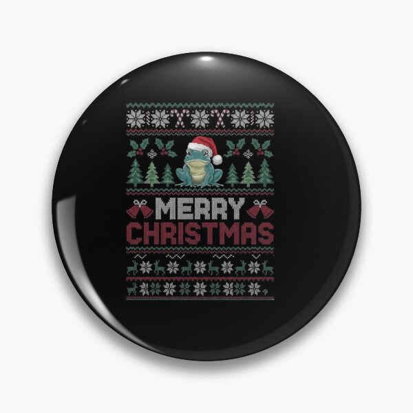 Item preview, Merry Christmas Frog Ugly Sweater Style Holiday Design designed and sold by MiALopezArt.
