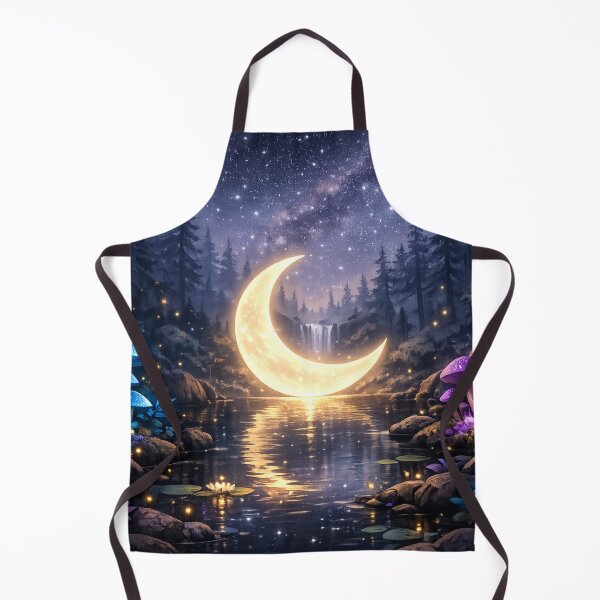 Item preview, Celestial Moon Sanctuary – Magical Forest Night Fantasy Art designed and sold by Alphakenon.
