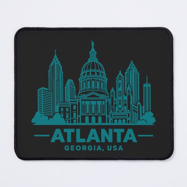 Item preview, Atlanta Georgia USA Line Art Skyline Poster designed and sold by CMYKStudio.