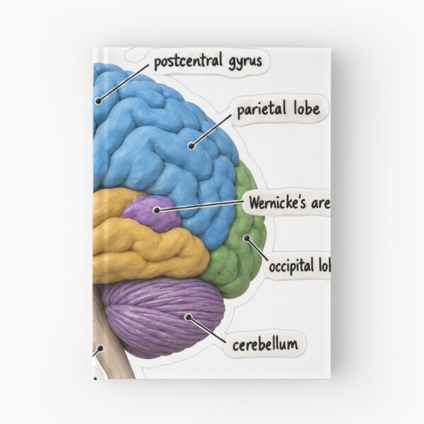Item preview, Anatomy Brain Lobes Clay Physical Therapy Sticker designed and sold by isokinetic.