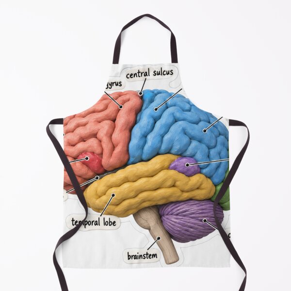 Item preview, Anatomy Brain Lobes Clay Physical Therapy Sticker designed and sold by isokinetic.