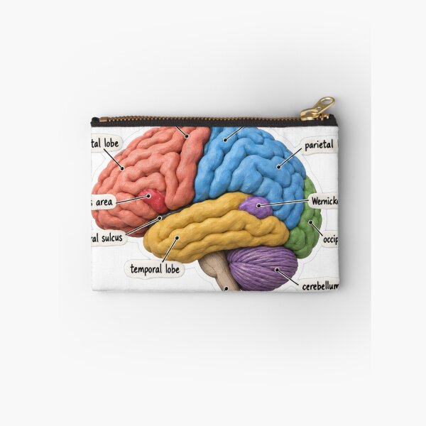 Item preview, Anatomy Brain Lobes Clay Physical Therapy Sticker designed and sold by isokinetic.