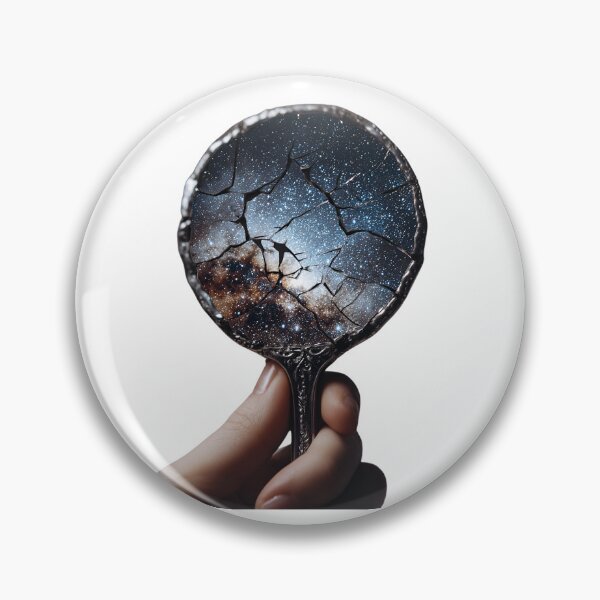 Item preview, Cracked Mirror Galaxy – Surreal Cosmic Reflection Design designed and sold by Alphakenon.