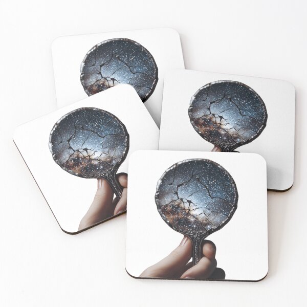 Item preview, Cracked Mirror Galaxy – Surreal Cosmic Reflection Design designed and sold by Alphakenon.