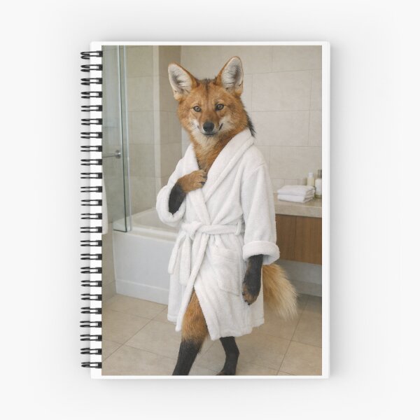 Item preview, Maned Wolf White Bathrobe designed and sold by Sillytoe.