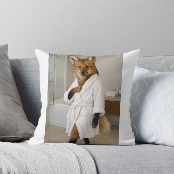 Item preview, Maned Wolf White Bathrobe designed and sold by Sillytoe.