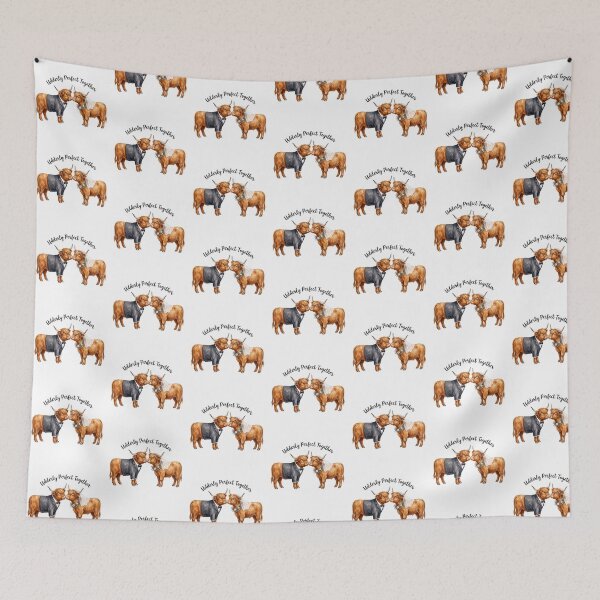 Item preview, Highland Cow Wedding Standing designed and sold by Tiffany Roy.