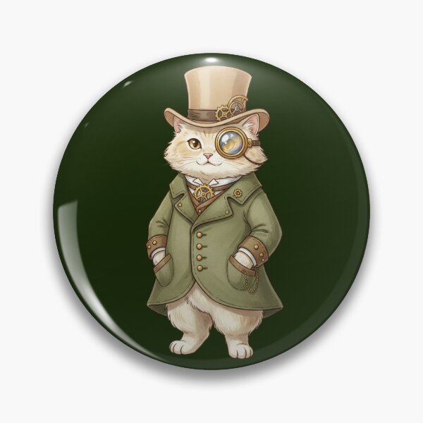 Item preview, Steampunk Cat Gentleman with Monocle and Top Hat designed and sold by SweetLilith.