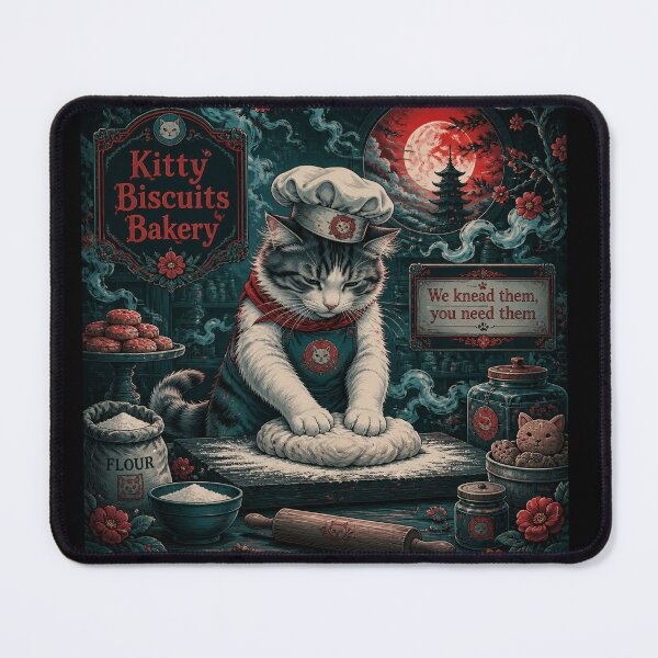 Item preview, Kitty Biscuits Bakery- Late Night Baking designed and sold by Shelley Loewnau-Jones Studio.