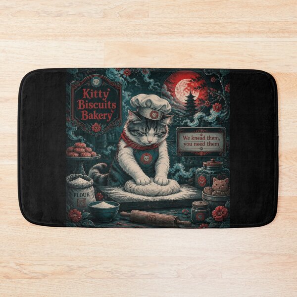 Item preview, Kitty Biscuits Bakery- Late Night Baking designed and sold by Shelley Loewnau-Jones Studio.